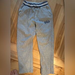 GAP Kids Light Gray Joggers with Navy Accents